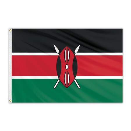 Kenya Outdoor Nylon Flag 2'x3'